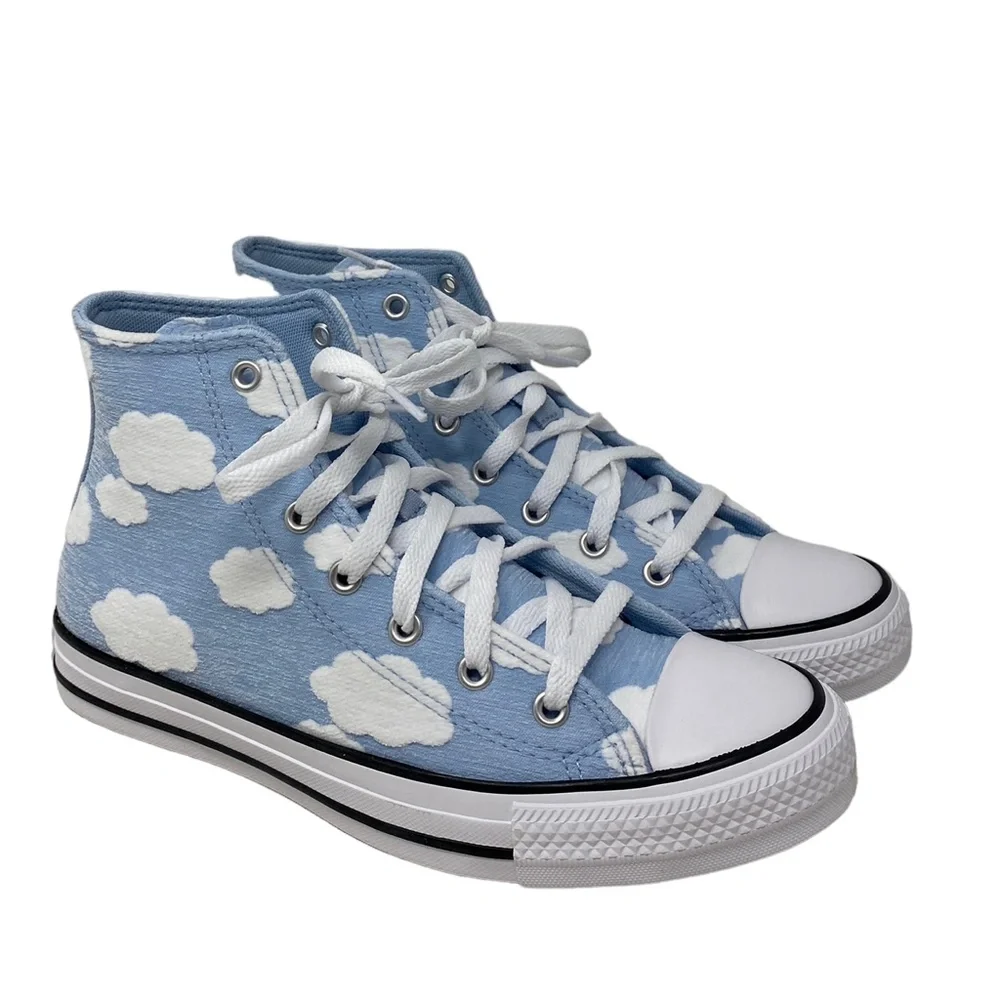 Converse Chuck Taylor Clouds Women's Sneakers Kids Blue Canvas High Top A02924F - Picture 7 of 10